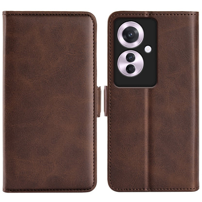 Dual-side Magnetic Buckle Horizontal Flip Leather Phone Case, For OPPO A3 Pro 5G China, For OPPO Reno11 F 5G, For OPPO Reno11 5G Global, For OPPO A38