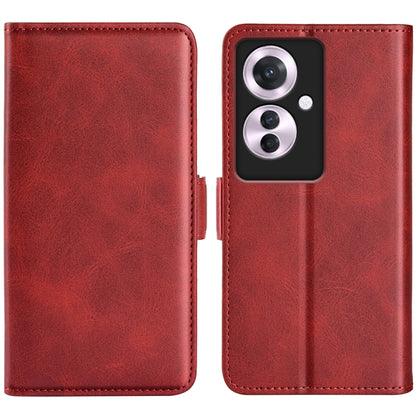 Dual-side Magnetic Buckle Horizontal Flip Leather Phone Case, For OPPO A3 Pro 5G China, For OPPO Reno11 F 5G, For OPPO Reno11 5G Global, For OPPO A38