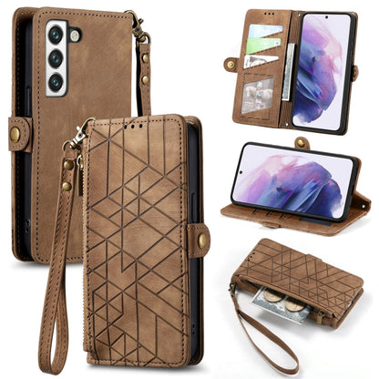Geometric Zipper Wallet Side Buckle Leather Phone Case, For Samsung Galaxy S23 5G, For Samsung Galaxy A14 5G, For Samsung Galaxy S20 FE, For Samsung Galaxy M33