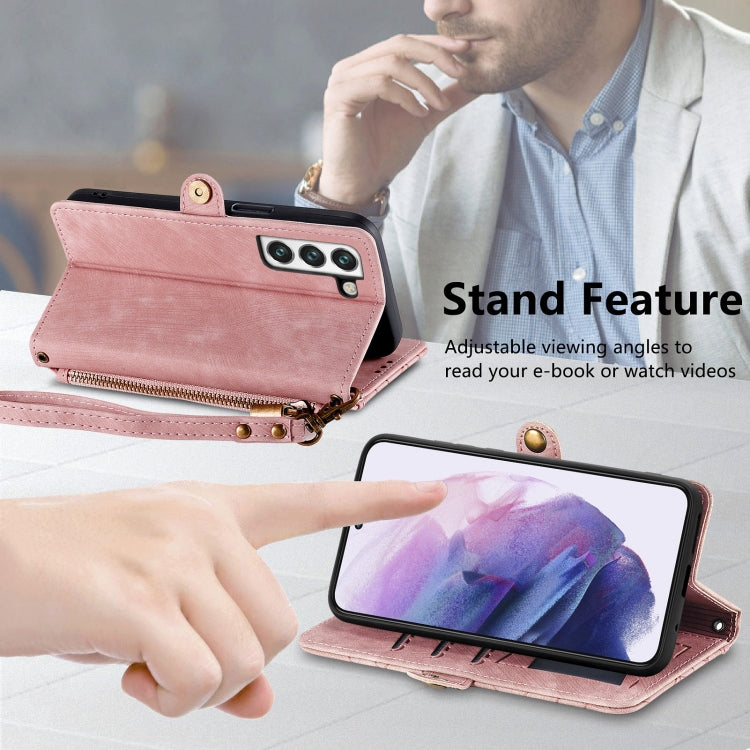 Geometric Zipper Wallet Side Buckle Leather Phone Case, For Samsung Galaxy S21 Ultra 5G, For Samsung Galaxy A12, For Samsung Galaxy A42 5G, For Samsung Galaxy Note20 Ultra
