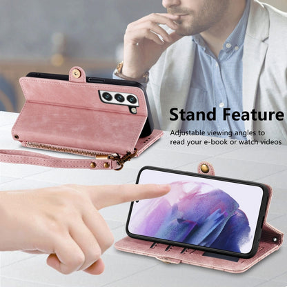 Geometric Zipper Wallet Side Buckle Leather Phone Case, For Samsung Galaxy S21 Ultra 5G, For Samsung Galaxy A12, For Samsung Galaxy A42 5G, For Samsung Galaxy Note20 Ultra
