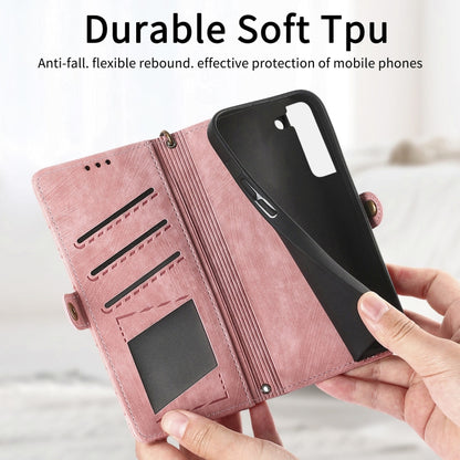 Geometric Zipper Wallet Side Buckle Leather Phone Case, For Samsung Galaxy S21 Ultra 5G, For Samsung Galaxy A12, For Samsung Galaxy A42 5G, For Samsung Galaxy Note20 Ultra
