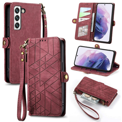 Geometric Zipper Wallet Side Buckle Leather Phone Case, For Samsung Galaxy A22 5G, For Samsung Galaxy S21 FE 5G, For Samsung Galaxy A32 4G, For Samsung Galaxy A72