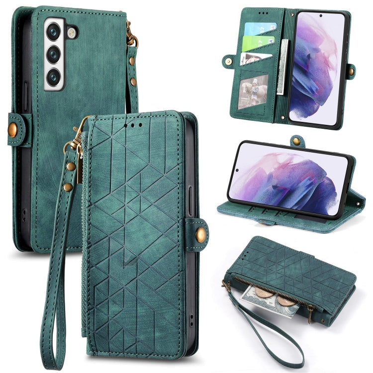 Geometric Zipper Wallet Side Buckle Leather Phone Case, For Samsung Galaxy Note20 Ultra, For Samsung Galaxy Note20, For Samsung Galaxy A21S, For Samsung Galaxy A51 5G