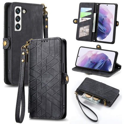 Geometric Zipper Wallet Side Buckle Leather Phone Case, For Samsung Galaxy Note20, For Samsung Galaxy A21S, For Samsung Galaxy A51 5G, For Samsung Galaxy S20 Ultra