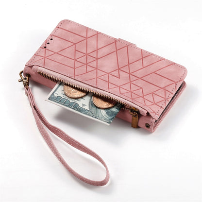 Geometric Zipper Wallet Side Buckle Leather Phone Case, For Samsung Galaxy A72, For Samsung Galaxy A52 5G, For Samsung Galaxy A32 5G, For Samsung Galaxy S21 5G