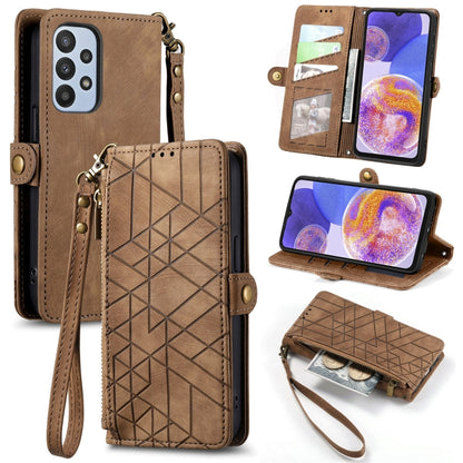 Geometric Zipper Wallet Side Buckle Leather Phone Case, For Samsung Galaxy A23 5G, For Samsung Galaxy A14 4G, For Samsung Galaxy A24 5G, For Samsung Galaxy A34 5G