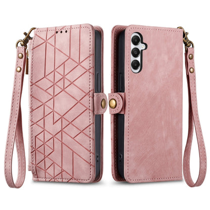 Geometric Zipper Wallet Side Buckle Leather Phone Case, Samsung Galaxy A05s, For Samsung Galaxy A25 5G, For Samsung Galaxy S23 FE 5G, For Samsung Galaxy A24 4G