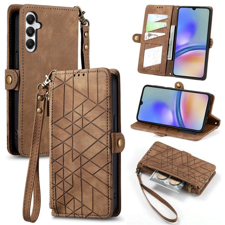 Geometric Zipper Wallet Side Buckle Leather Phone Case, Samsung Galaxy A05s, For Samsung Galaxy A25 5G, For Samsung Galaxy S23 FE 5G, For Samsung Galaxy A24 4G