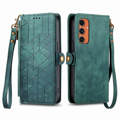 Geometric Zipper Wallet Side Buckle Leather Phone Case, For Samsung Galaxy S25 Ultra 5G, For Samsung Galaxy C55, For Samsung Galaxy M55, For Samsung Galaxy A55 5G