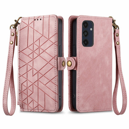 Geometric Zipper Wallet Side Buckle Leather Phone Case, For Samsung Galaxy S25 Ultra 5G, For Samsung Galaxy C55, For Samsung Galaxy M55, For Samsung Galaxy A55 5G