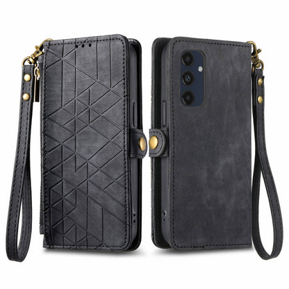 Geometric Zipper Wallet Side Buckle Leather Phone Case, For Samsung Galaxy S25 Ultra 5G, For Samsung Galaxy C55, For Samsung Galaxy M55, For Samsung Galaxy A55 5G