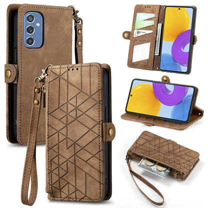 Geometric Zipper Wallet Side Buckle Leather Phone Case, For Samsung Galaxy A13 4G, For Samsung Galaxy M52 5G, For Samsung Galaxy S22 Ultra 5G, For Samsung Galaxy S22+ 5G