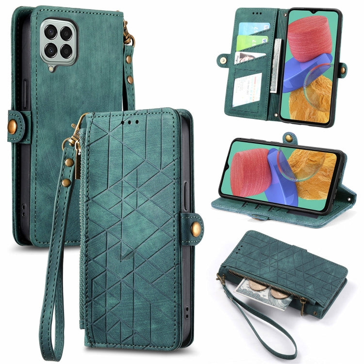 Geometric Zipper Wallet Side Buckle Leather Phone Case, For Samsung Galaxy S23 5G, For Samsung Galaxy A14 5G, For Samsung Galaxy S20 FE, For Samsung Galaxy M33