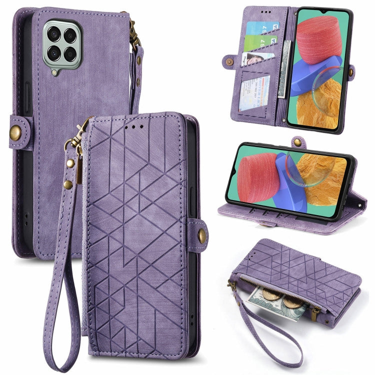 Geometric Zipper Wallet Side Buckle Leather Phone Case, For Samsung Galaxy S23 5G, For Samsung Galaxy A14 5G, For Samsung Galaxy S20 FE, For Samsung Galaxy M33