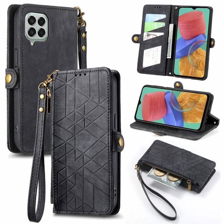 Geometric Zipper Wallet Side Buckle Leather Phone Case, For Samsung Galaxy S23 5G, For Samsung Galaxy A14 5G, For Samsung Galaxy S20 FE, For Samsung Galaxy M33