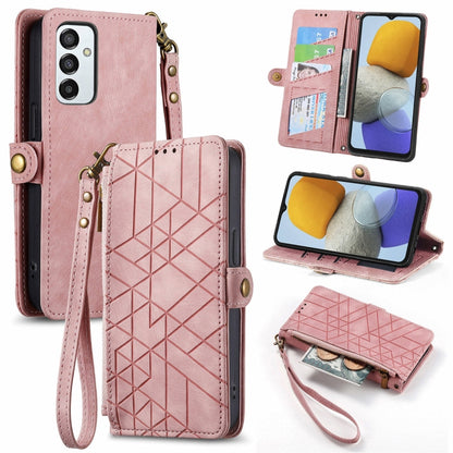 Geometric Zipper Wallet Side Buckle Leather Phone Case, For Samsung Galaxy A14 5G, For Samsung Galaxy S20 FE, For Samsung Galaxy M33, For Samsung Galaxy M23