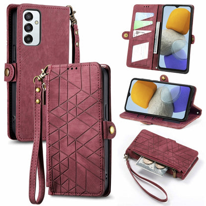 Geometric Zipper Wallet Side Buckle Leather Phone Case, For Samsung Galaxy A14 5G, For Samsung Galaxy S20 FE, For Samsung Galaxy M33, For Samsung Galaxy M23