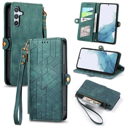 Geometric Zipper Wallet Side Buckle Leather Phone Case, For Samsung Galaxy A56 5G, For Samsung Galaxy A36 5G, For Samsung Galaxy S25 5G, For Samsung Galaxy S25+ 5G