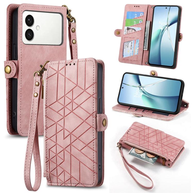 Geometric Zipper Wallet Side Buckle Leather Phone Case, For Samsung Galaxy S26 Edge 5G, For Samsung Galaxy S25 Edge 5G, For Samsung Galaxy A36 5G, For Samsung Galaxy S25 5G