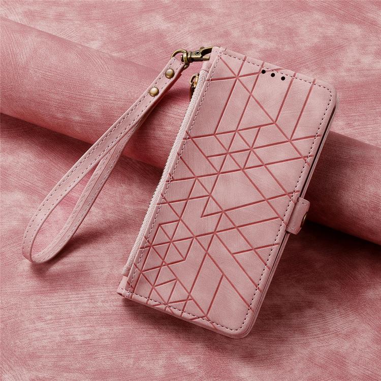 Geometric Zipper Wallet Side Buckle Leather Phone Case, For Samsung Galaxy S26 Edge 5G, For Samsung Galaxy S25 Edge 5G, For Samsung Galaxy A36 5G, For Samsung Galaxy S25 5G