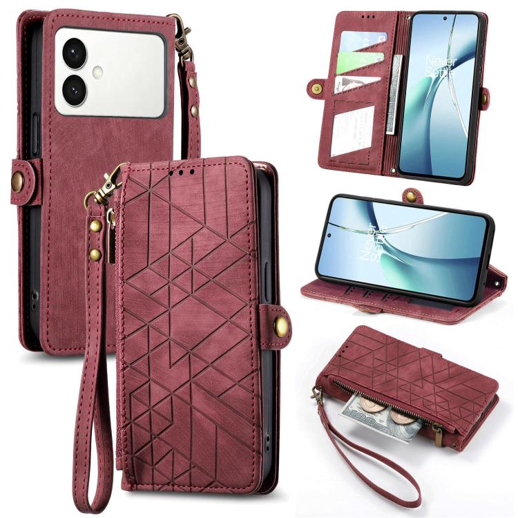 Geometric Zipper Wallet Side Buckle Leather Phone Case, For Samsung Galaxy S26 Edge 5G, For Samsung Galaxy S25 Edge 5G, For Samsung Galaxy A36 5G, For Samsung Galaxy S25 5G