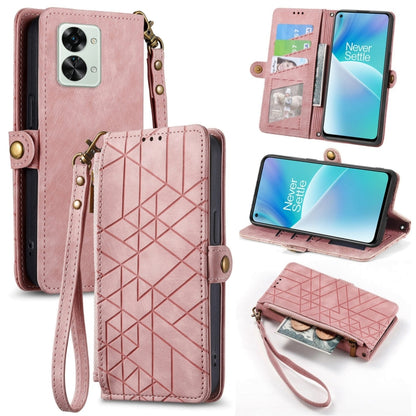 Geometric Zipper Wallet Side Buckle Leather Phone Case, For OnePlus Nord 2T, For OnePlus Nord CE 2 5G, For OnePlus 10 Pro 5G, For OnePlus N20 5G
