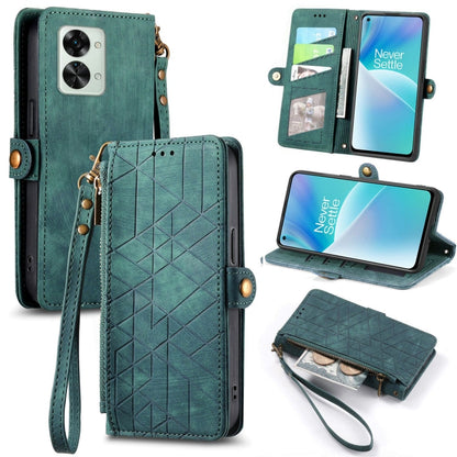 Geometric Zipper Wallet Side Buckle Leather Phone Case, For OnePlus Nord 2T, For OnePlus Nord CE 2 5G, For OnePlus 10 Pro 5G, For OnePlus N20 5G