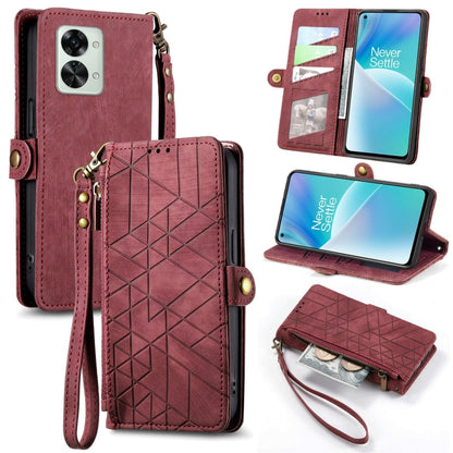 Geometric Zipper Wallet Side Buckle Leather Phone Case, For OnePlus Nord 2T, For OnePlus Nord CE 2 5G, For OnePlus 10 Pro 5G, For OnePlus N20 5G