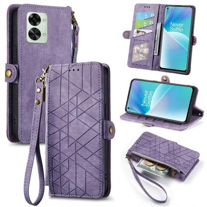 Geometric Zipper Wallet Side Buckle Leather Phone Case, For OnePlus Nord 2T, For OnePlus Nord CE 2 5G, For OnePlus 10 Pro 5G, For OnePlus N20 5G