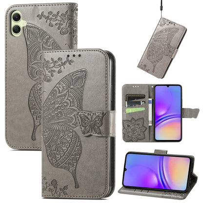 Butterfly Love Flower Embossed Leather Phone Case, For Samsung Galaxy A15, For Samsung Galaxy A05, For Samsung Galaxy A05s