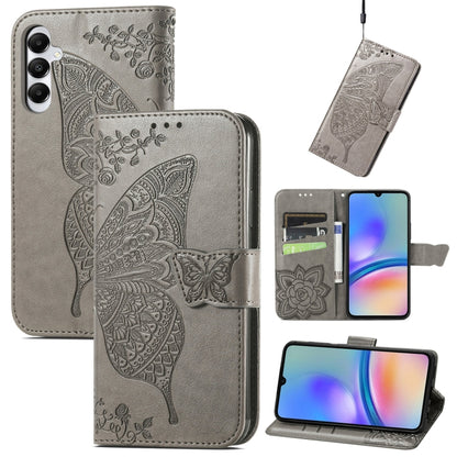 Butterfly Love Flower Embossed Leather Phone Case, For Samsung Galaxy A15, For Samsung Galaxy A05, For Samsung Galaxy A05s