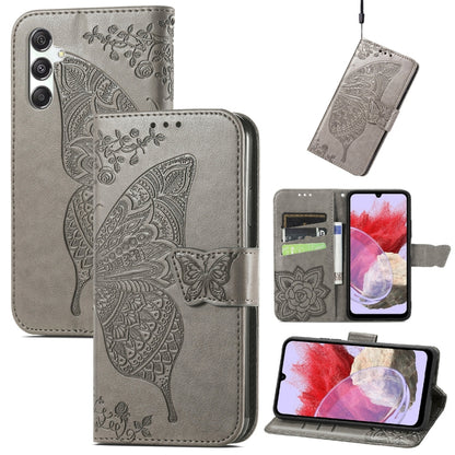 Butterfly Love Flower Embossed Leather Phone Case, For Samsung Galaxy M34 5G, For Samsung Galaxy A25 5G, For Samsung Galaxy S23 FE 5G