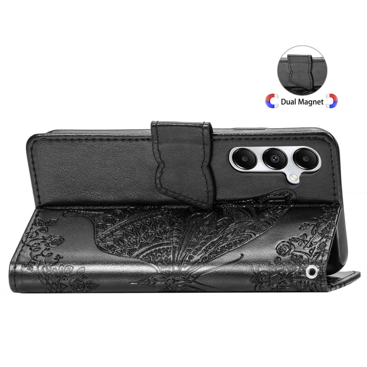 Butterfly Love Flower Embossed Leather Phone Case, For Samsung Galaxy A15, For Samsung Galaxy A05, For Samsung Galaxy A05s