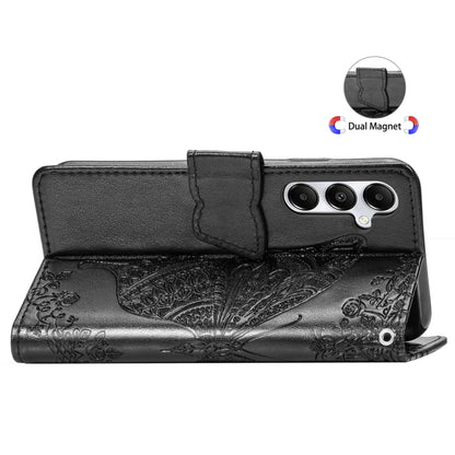 Butterfly Love Flower Embossed Leather Phone Case, For Samsung Galaxy A15, For Samsung Galaxy A05, For Samsung Galaxy A05s