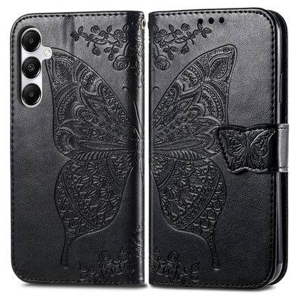 Butterfly Love Flower Embossed Leather Phone Case, For Samsung Galaxy A15, For Samsung Galaxy A05, For Samsung Galaxy A05s
