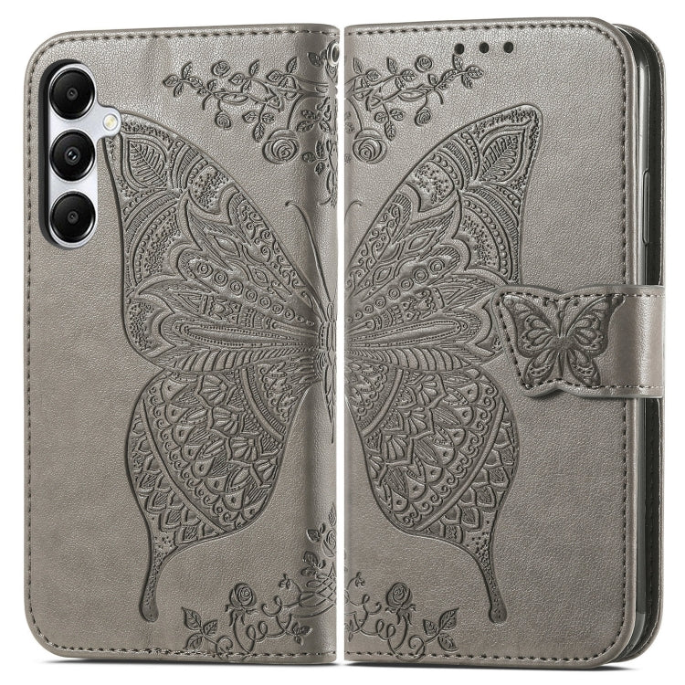 Butterfly Love Flower Embossed Leather Phone Case, For Samsung Galaxy A15, For Samsung Galaxy A05, For Samsung Galaxy A05s