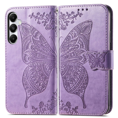 Butterfly Love Flower Embossed Leather Phone Case, For Samsung Galaxy A15, For Samsung Galaxy A05, For Samsung Galaxy A05s