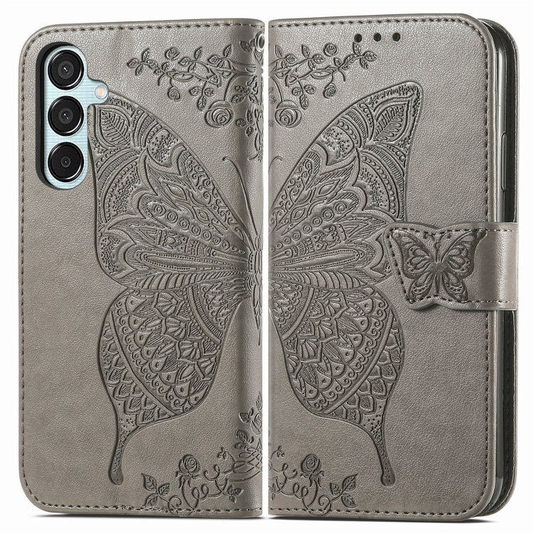 Butterfly Love Flower Embossed Leather Phone Case, For Samsung Galaxy S24 FE 5G, For Samsung Galaxy M35, For Samsung Galaxy M15