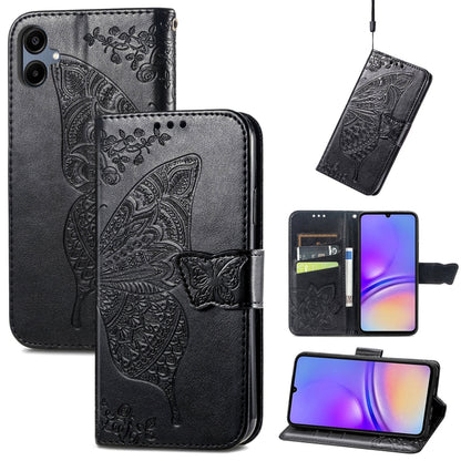Butterfly Love Flower Embossed Leather Phone Case, For Samsung Galaxy S25 Ultra 5G, For Samsung Galaxy A16, For Samsung Galaxy A06