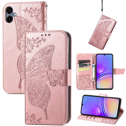 Butterfly Love Flower Embossed Leather Phone Case, For Samsung Galaxy S25 Ultra 5G, For Samsung Galaxy A16, For Samsung Galaxy A06