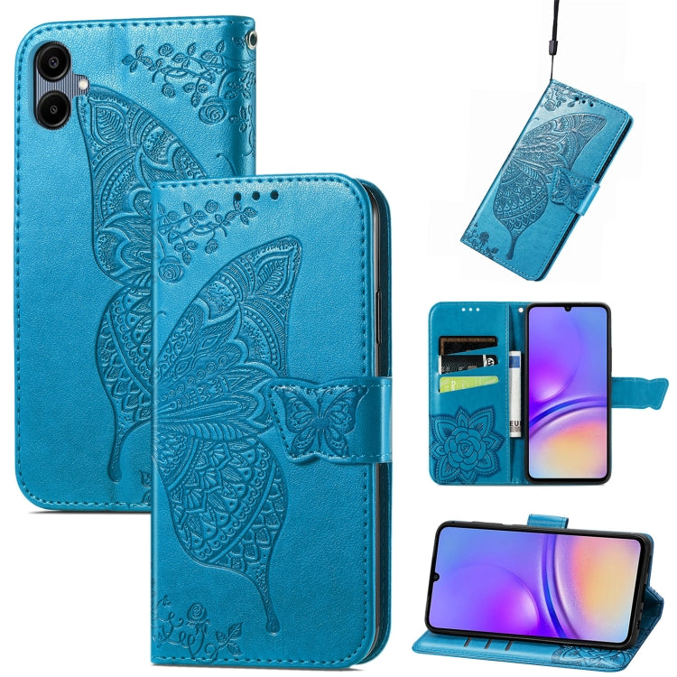 Butterfly Love Flower Embossed Leather Phone Case, For Samsung Galaxy S25 Ultra 5G, For Samsung Galaxy A16, For Samsung Galaxy A06