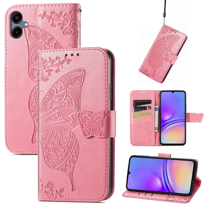 Butterfly Love Flower Embossed Leather Phone Case, For Samsung Galaxy S25 Ultra 5G, For Samsung Galaxy A16, For Samsung Galaxy A06