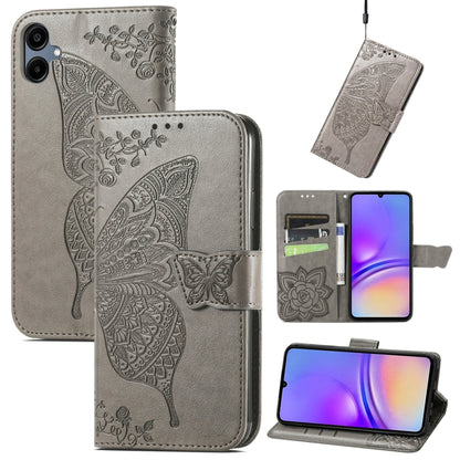 Butterfly Love Flower Embossed Leather Phone Case, For Samsung Galaxy S25 Ultra 5G, For Samsung Galaxy A16, For Samsung Galaxy A06