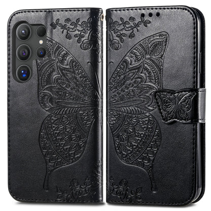 Butterfly Love Flower Embossed Leather Phone Case, For Samsung Galaxy S25 Ultra 5G, For Samsung Galaxy A16, For Samsung Galaxy A06