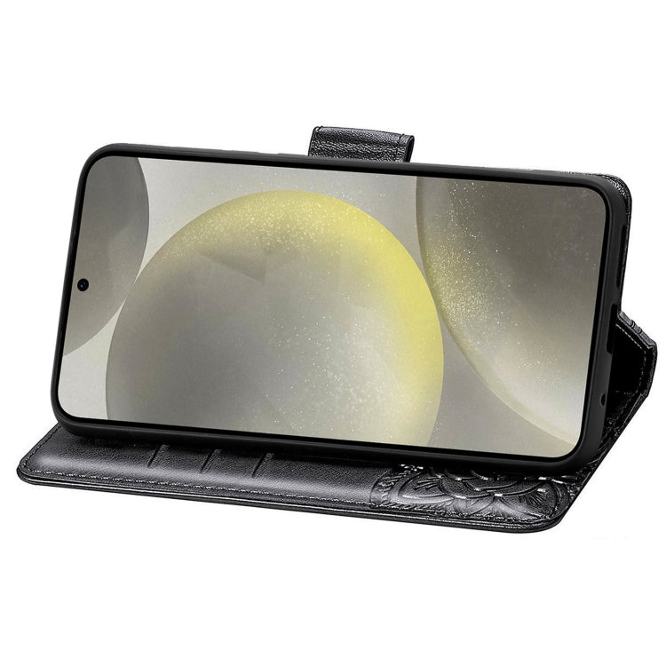 Butterfly Love Flower Embossed Leather Phone Case, For Samsung Galaxy A36, For Samsung Galaxy S25 5G, For Samsung Galaxy S25+ 5G