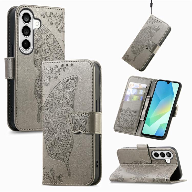 Butterfly Love Flower Embossed Leather Phone Case, For Samsung Galaxy S26+ 5G, For Samsung Galaxy S26 Ultra 5G, For Samsung Galaxy S26 5G