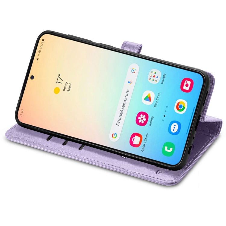 Cat and Dog Embossed Leather Phone Case, For Samsung Galaxy S25 5G, For Samsung Galaxy S25+ 5G, For Samsung Galaxy S25 Ultra 5G