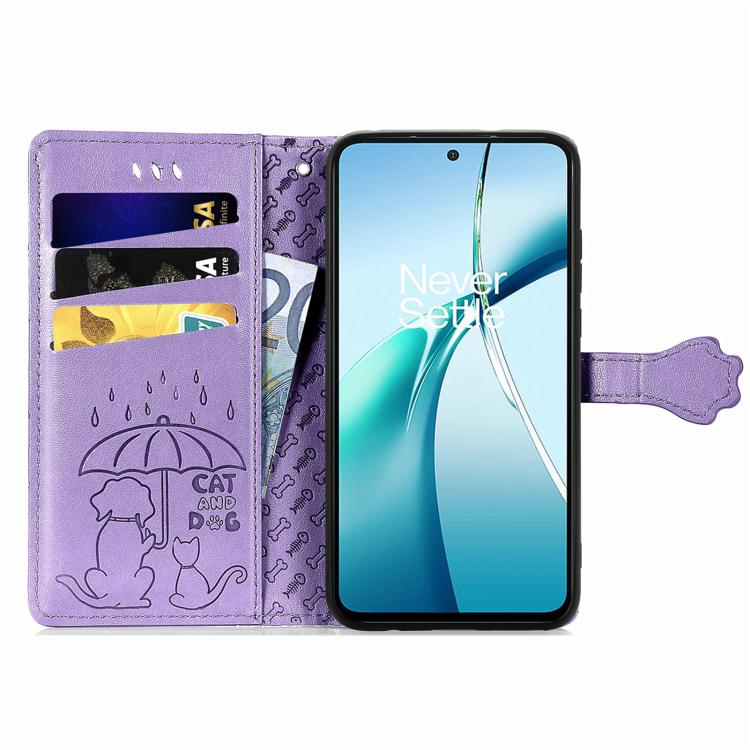 Cat and Dog Embossed Leather Phone Case, For Samsung Galaxy S26+ 5G, For Samsung Galaxy S26 Ultra 5G, For Samsung Galaxy S26 5G