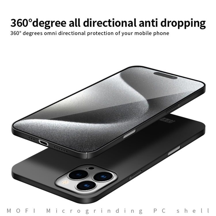 MOFI Frosted PC Ultra-thin Hard Phone Case, For iPhone 16 Pro, For iPhone 16 Plus, For iPhone 16, For iPhone 15 Pro Max